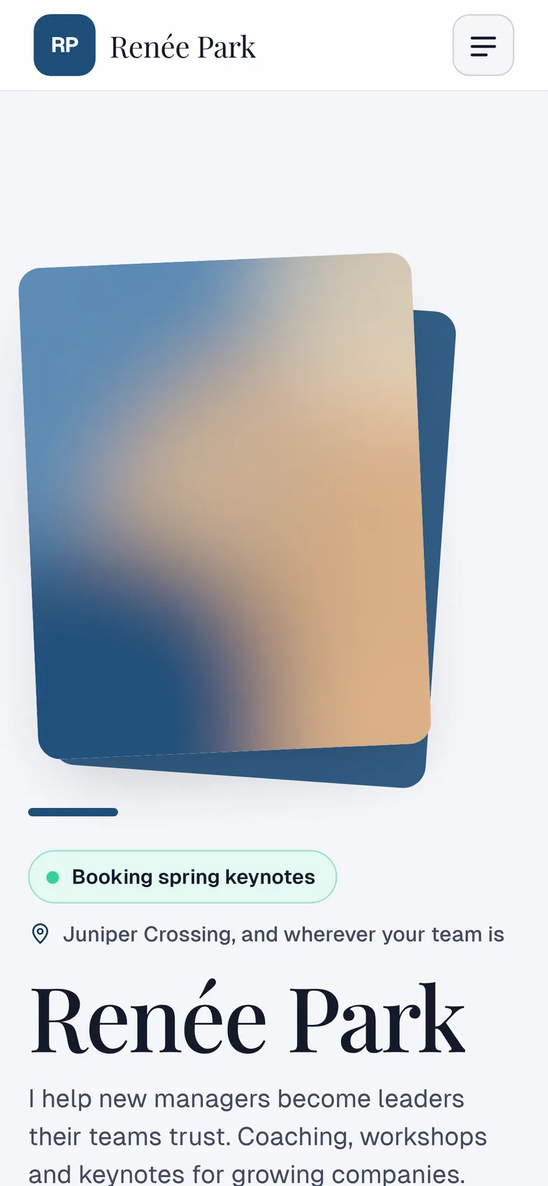The same site on a phone