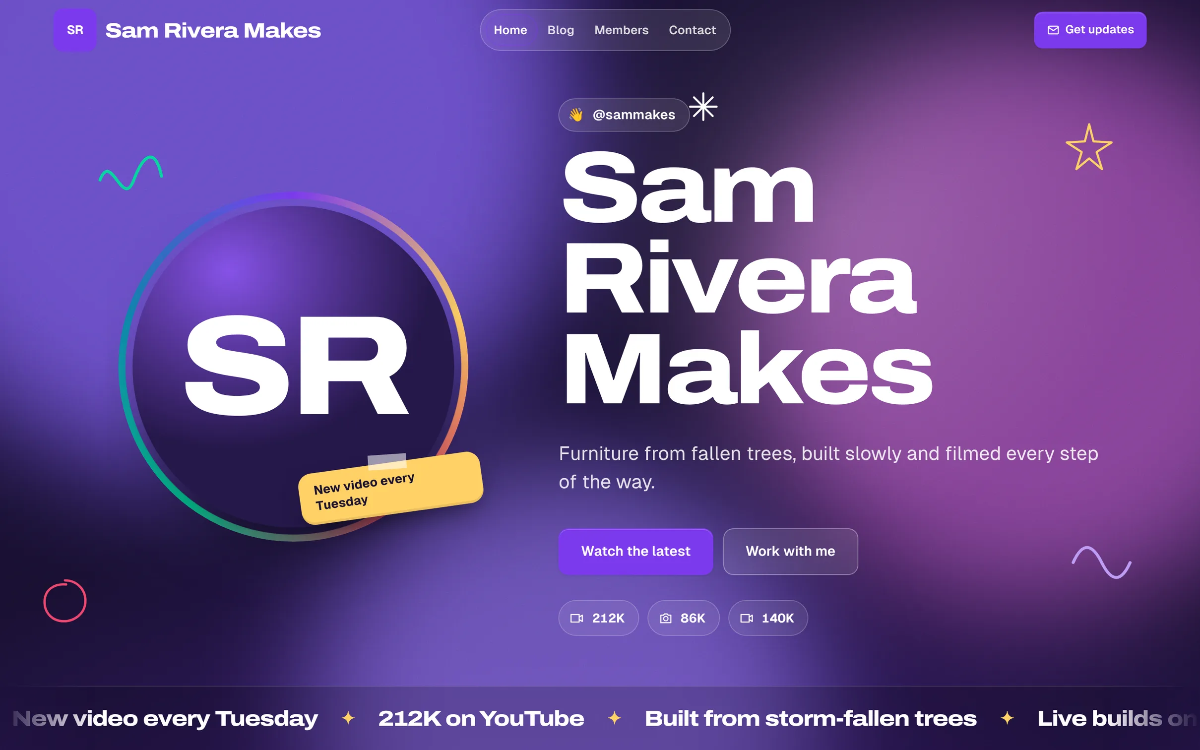 The Sam Rivera Makes demo site