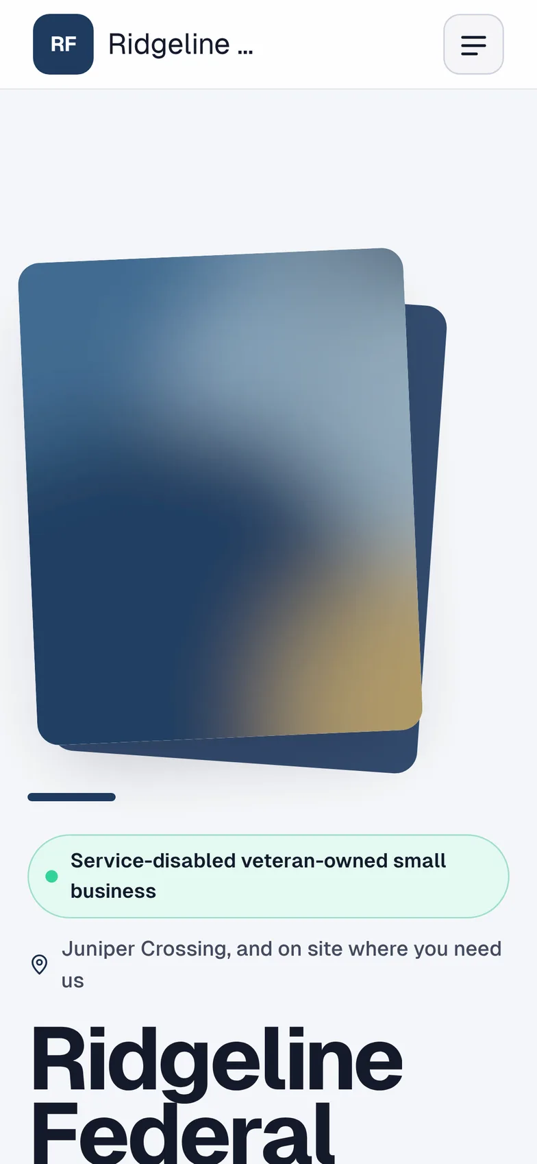The same site on a phone