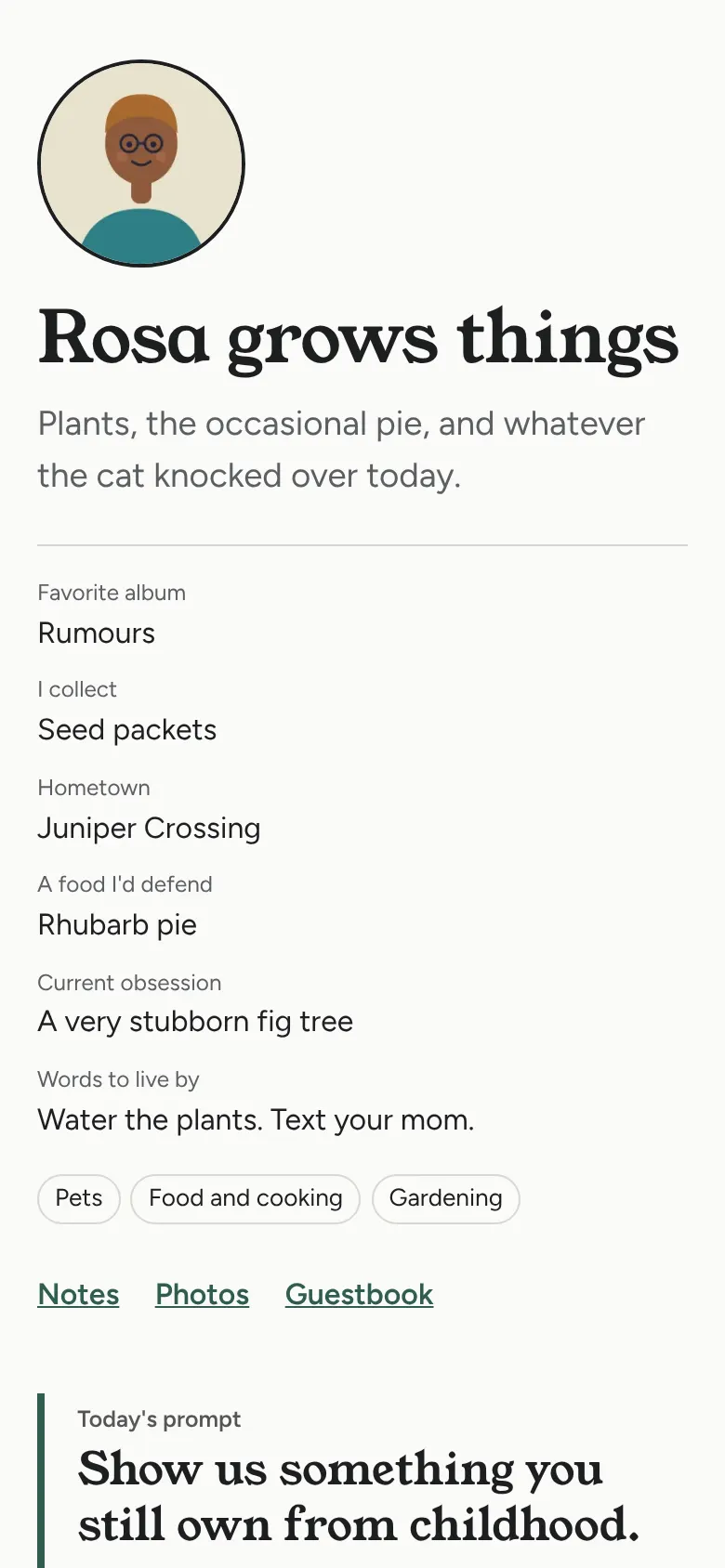 The same site on a phone