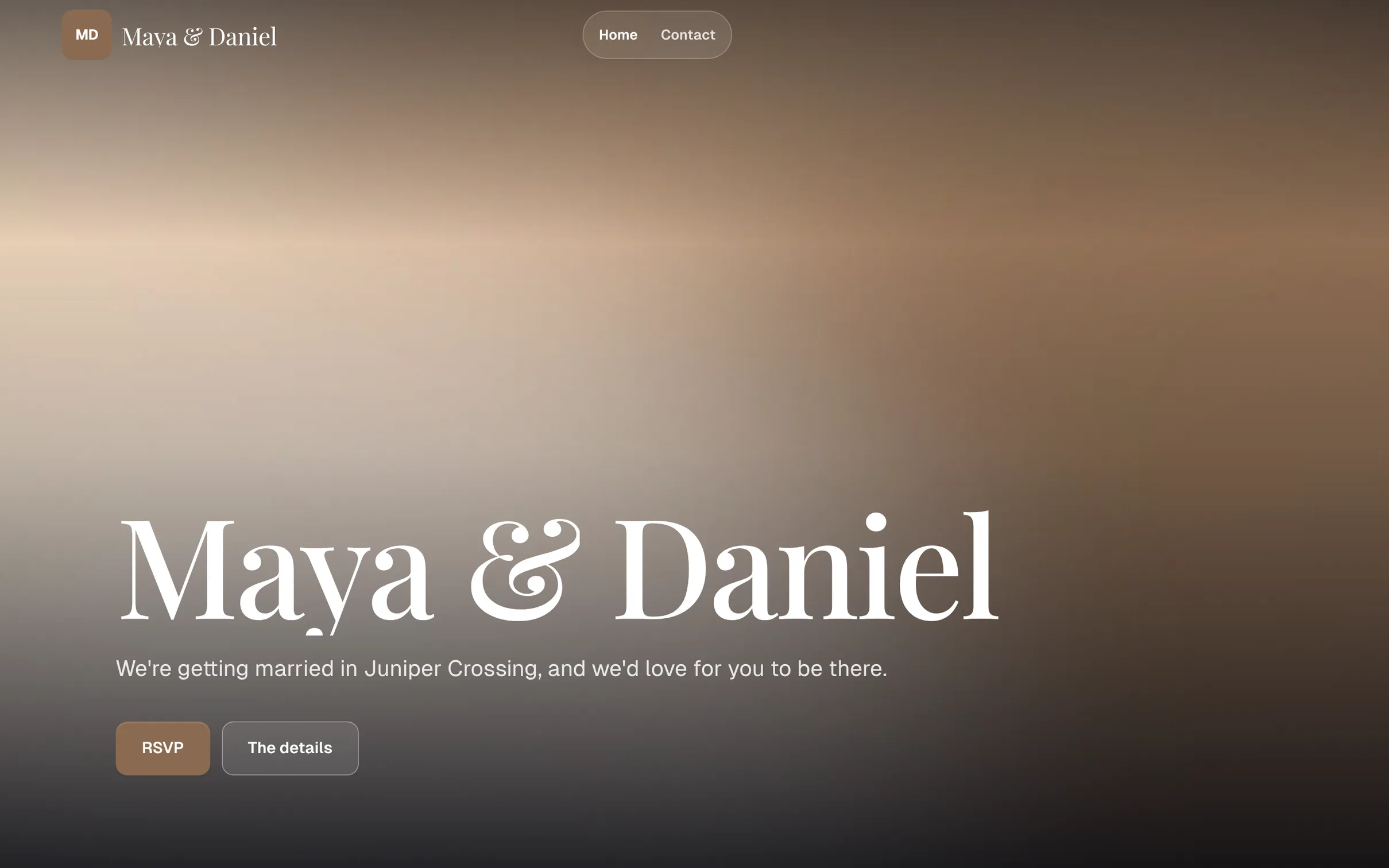 The Maya & Daniel demo site