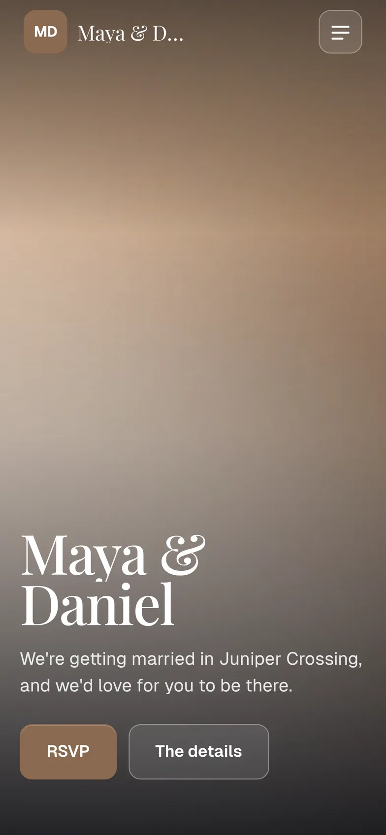 The same site on a phone